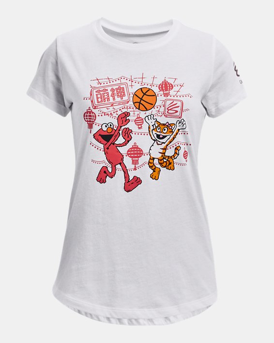 Girls' Curry Sesame Lantern Short Sleeve T-Shirt, White, pdpMainDesktop image number 0